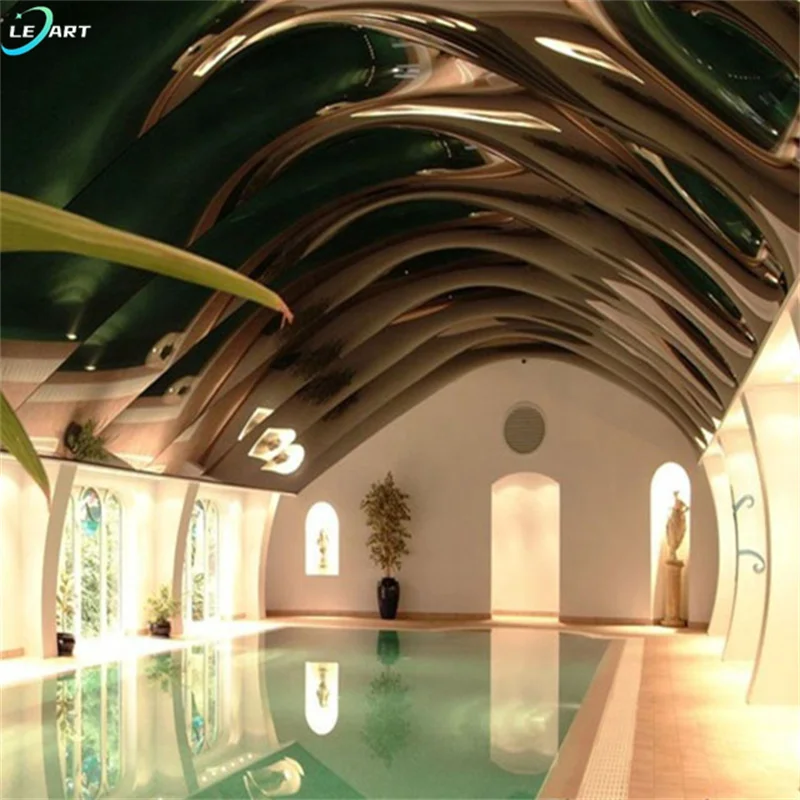 Heat Resistant Plastic False Uv Printed Pvc stretch Ceiling Panel Lambris Plafond for Bathroom