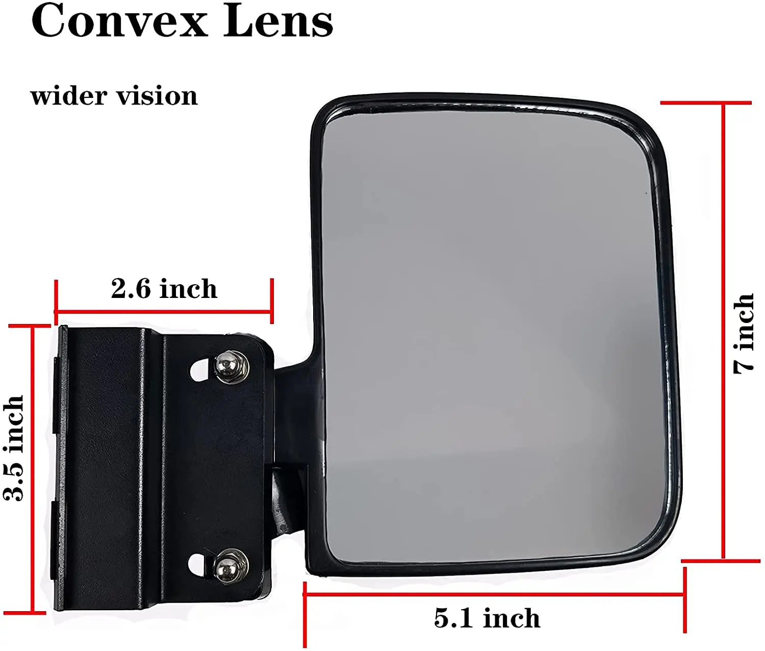 No-Drilling Required Golf Cart Folding Side View Mirrors Compatible with Club Car EZGO Yamaha Side Mirror