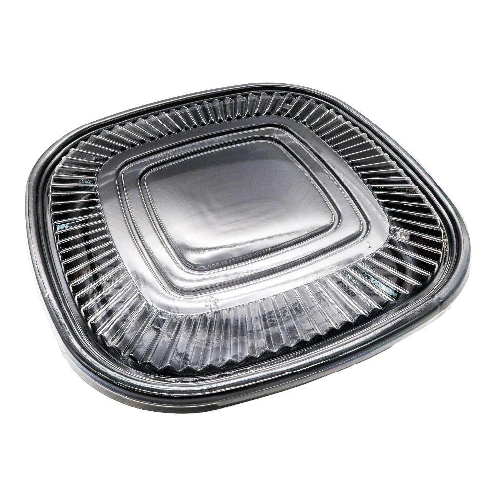 Custom Japanese Take Out Food Packaging Container Disposable Takeaway Square Plastic Sushi Tray