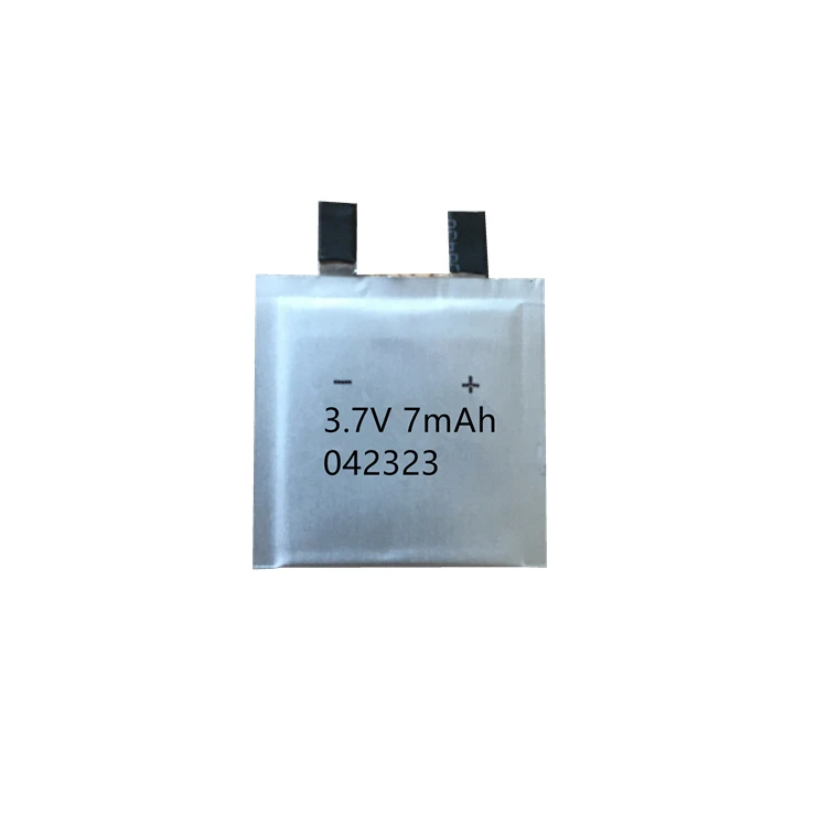 Ультратонкая аккумуляторная батарея 042323, суперкрошечная аккумуляторная батарея 3,7 в, 7 мАч, толщина 0,45 мм