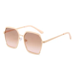 L9004 high fashion colorful polygonal oversized sunglasses custom logo luxury brand designer women sun shades sunglasses
