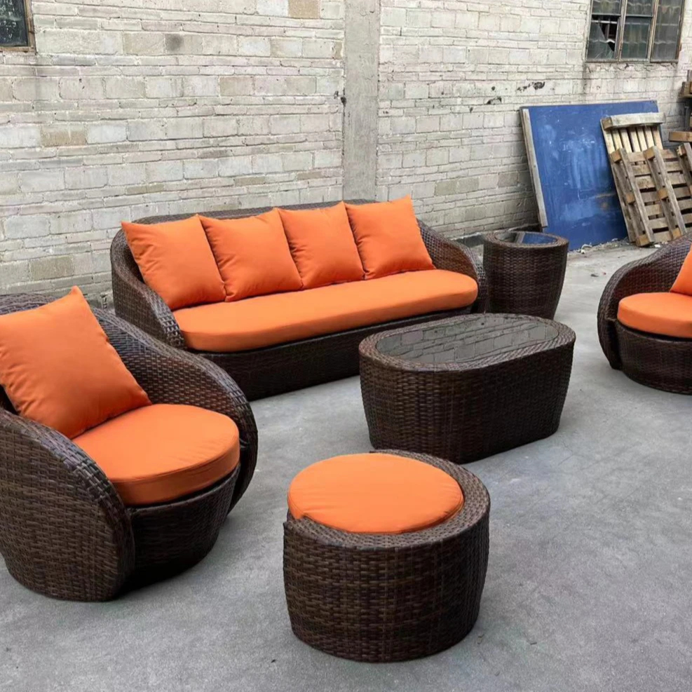 Современная Высококачественная уличная мебель для патио, садовый всепогодный диван из ротанга Factor