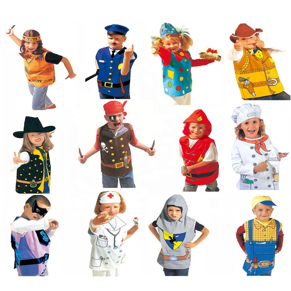 Low MOQ Boys Girls Pirate Captain Costumes Children Halloween Carnival Cosplay Clothes for Kids