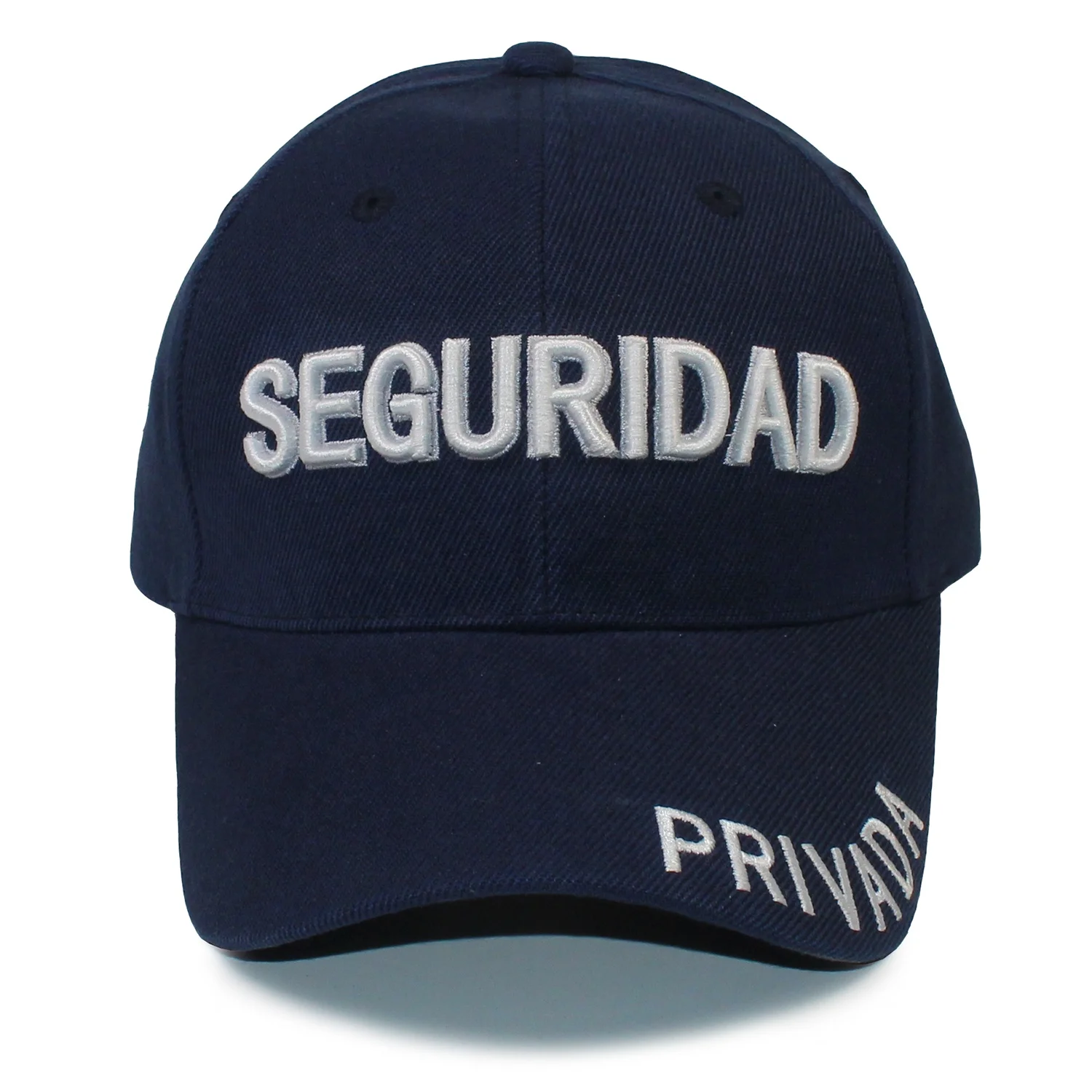Security Hat Baseball SEGURIDAD PRIVADA Cap Black Embroidered Adjustable Trucker Cap