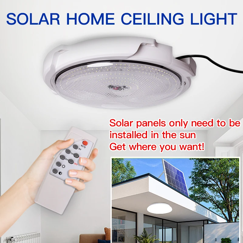 ABS Led Round Ceiling Lamp 40W 60W 100W 200W 300W Solar Ceiling Lights For Indoor
