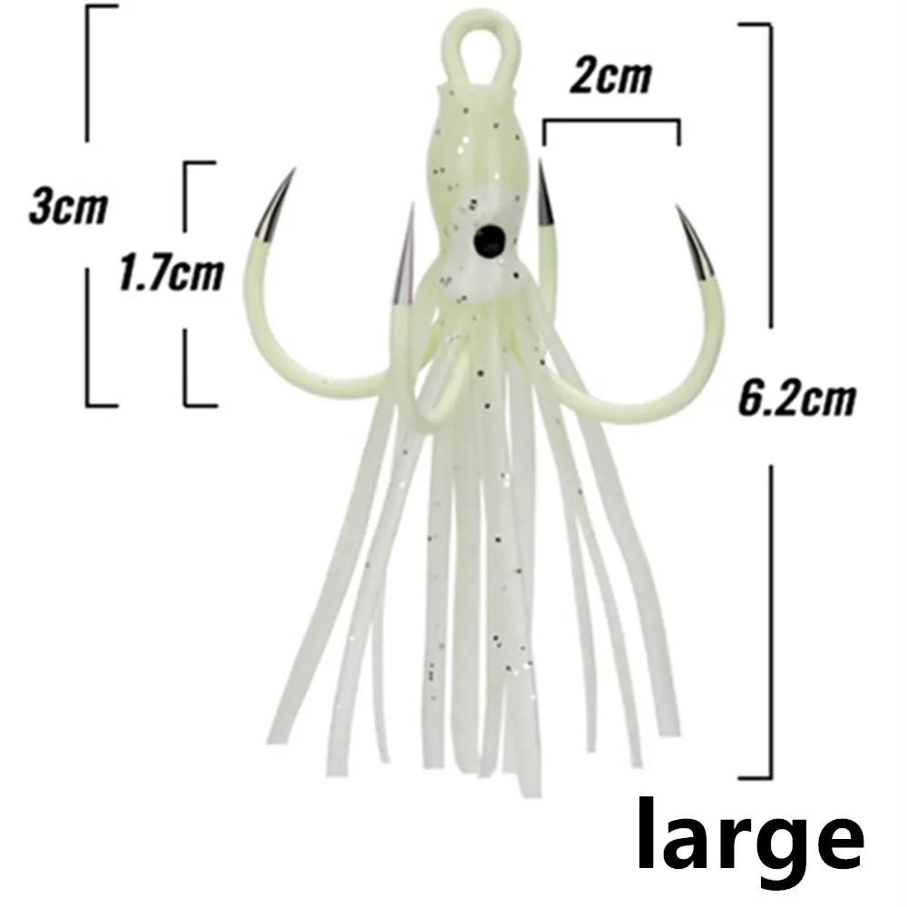  Lattmo2019New hot saleWinter night fishing Bionic octopus soft bait luminous5.5cm/3gArtificial Crank swing