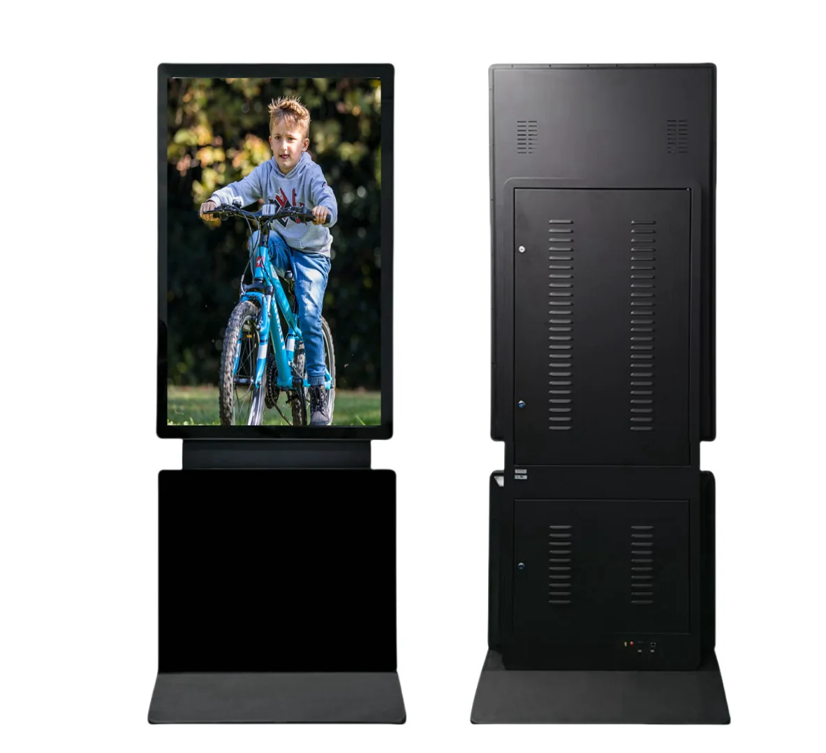 360 Indoor Flexible Touch Screen Signage Digital Rotatable Lcd Display Stand Interactive Player Rotating Advertising Kiosk