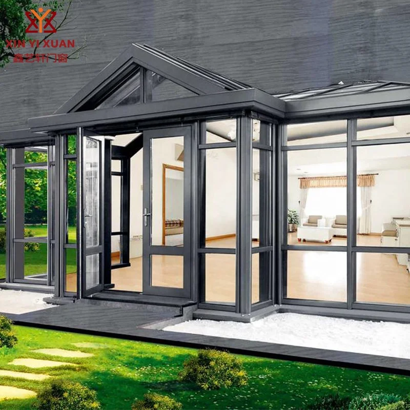 
China quality supplier tempered glass sunroom designs Winter Garden outdoor balcony open air Insulation sun room 