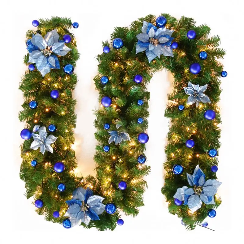 Christmas Wreath Handmade Rattan Pendant Garland Shopping Mall Christmas Tree Door Decoration Wreath Guirnalda Navidad Top grade