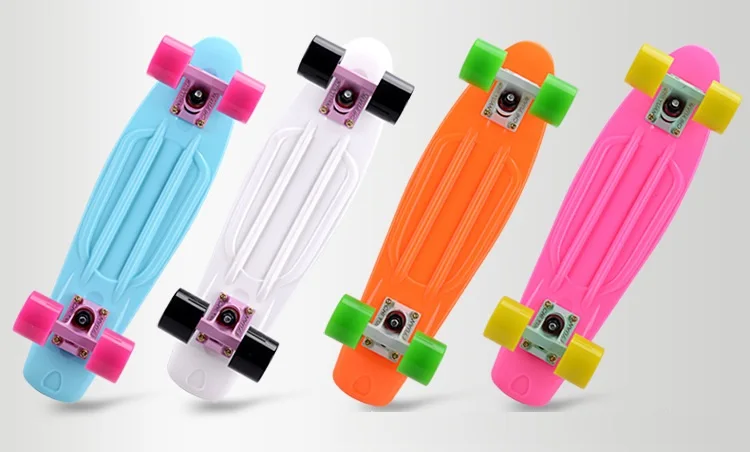 Banana board 22 inch fish board novice rider single tilt skateboard children adult brush street four wheel skateboard