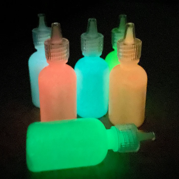 Glow in The Dark Acrylic Paint Set ,Neon Textile Black Light Paints for Clothing Color Fluorescent Fabric Paint
