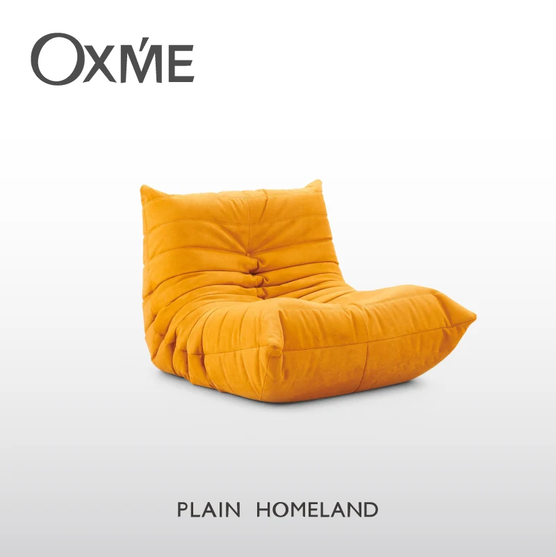 Italian Latest Design Style Cloth Art Living Room Sofa Fabric Sofa Ottoman single chair Modern