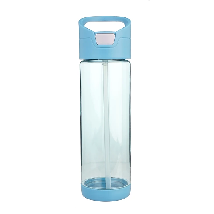 2020 New Design Plastic Gifts Sports 25oz Running Clear Drink Bottle with Silicone Straw Head