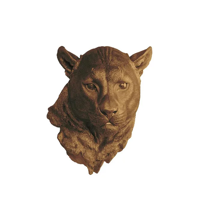 Faux Mountain Lion Head Custom Color Fake Animal Wall Decorative Resin Mounted Replica Taxidermy Art Mount
