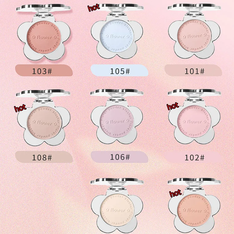 Wholesale 3 Shades Blusher Cream 2023 New Arrival Flower Shape Makeup Pretty Waterproof High Coverage Concealer Blush