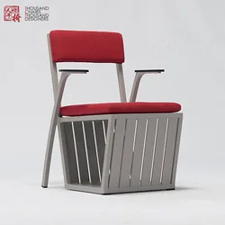 Tctd алюминиевый диван с подлокотником, Роскошный Черный алюминиевый обеденный металлический стул, портативная мебель для сада и улицы