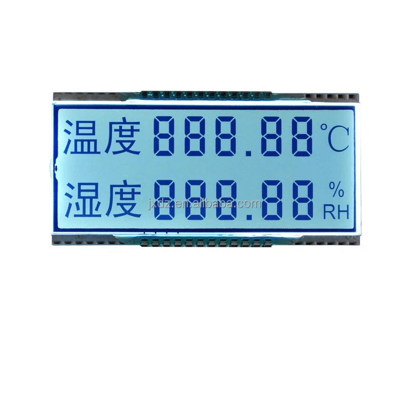 Ultra-wide temperature double-row 8-character seven-segment LCD screen temperature and humidity LCD GDC03849 high quality