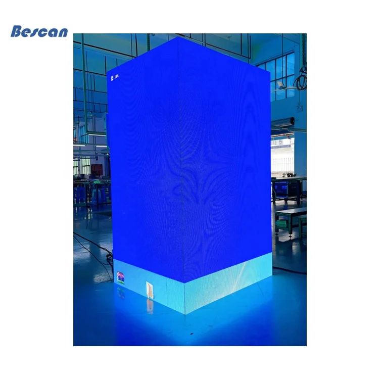 Bescan 45 Degree Angle P2.5 160x160mm 64x64 Dots Led Module For 90 Degrees Right Angle Led Advertising Video Screen