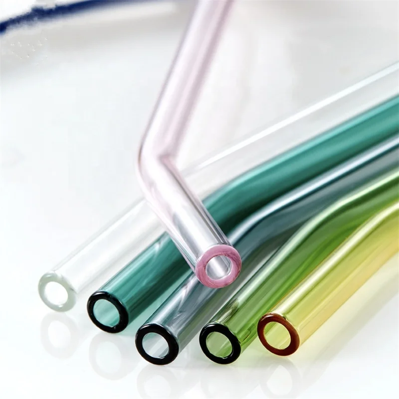 Amazon Top Seller New Product Sustainable Heat-resistant 8mm Straight Clear Drinking Borosilicate Straw With
