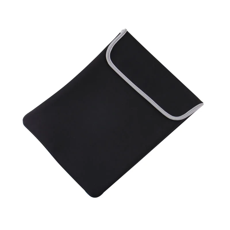 Wholesale Customized Laptop Pouch Waterproof Shockproof Black Laptop Sleeve With Magic Sticker