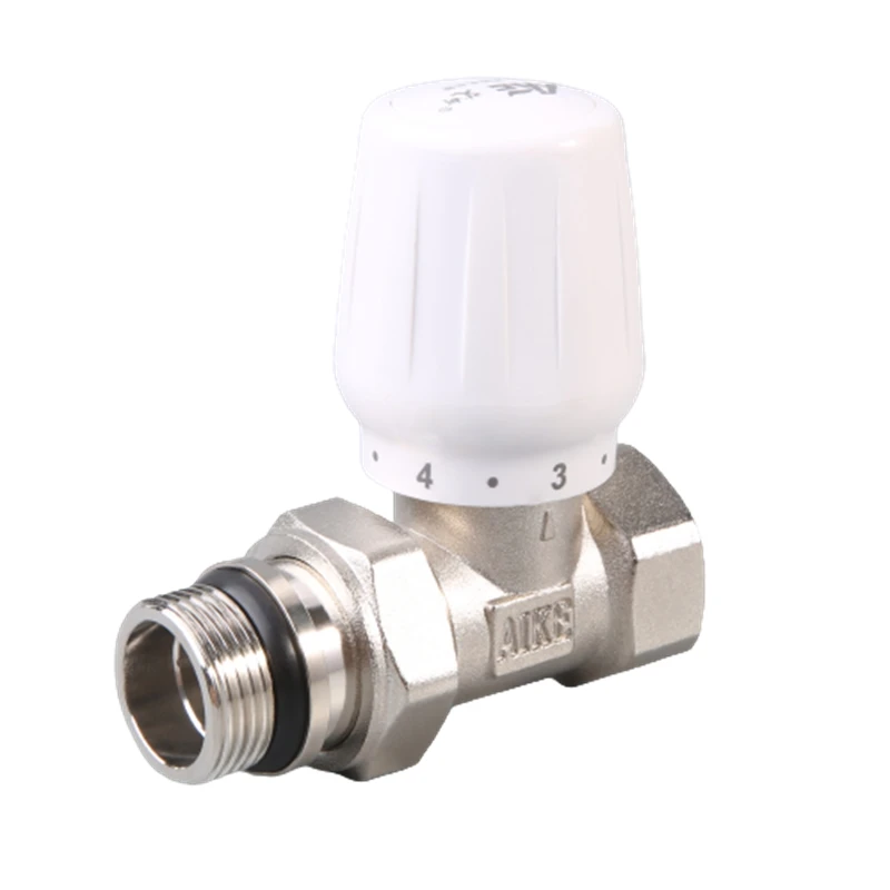 high quality temperature control valve female threading straight thermostat valve radiator