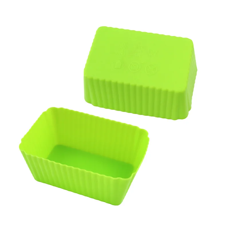 Personalized reusable healthy cookstyle rubber liquid silicone square cake muffin mold for backing