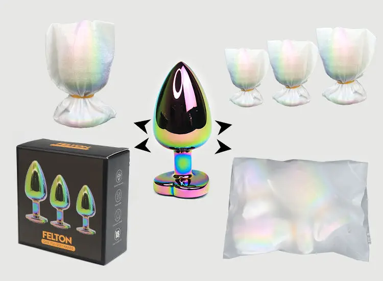 S-hande 3Pcs/Set S M L Metal Anal Butt Plug Stainless Sexy Toy Crystal Jewelry Anal Dildo Fetish Adult Sex Toy Anal Butt Plug