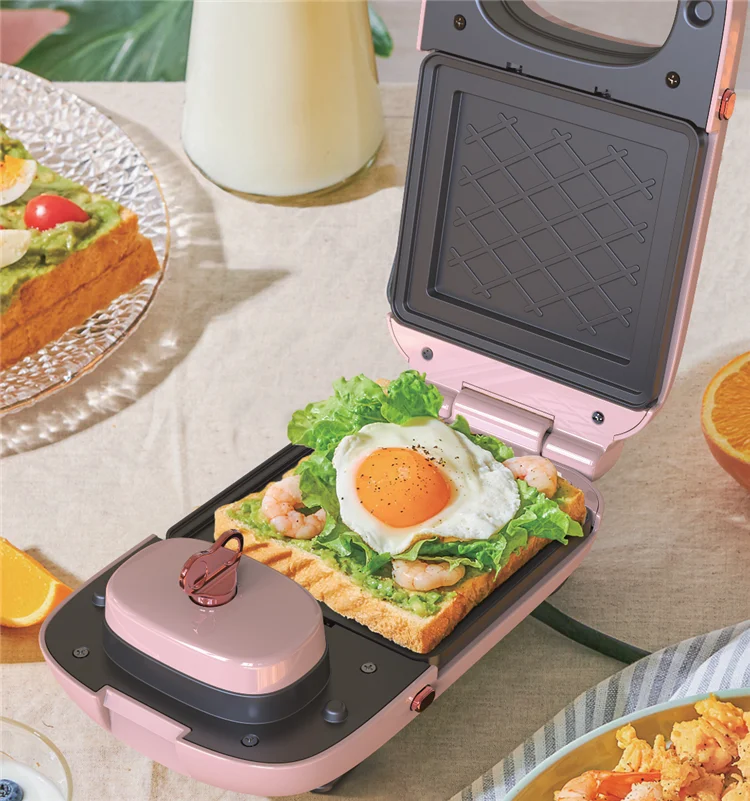 Electric Detachable Sandwich Grill Snack Maker with adjustable temperature control