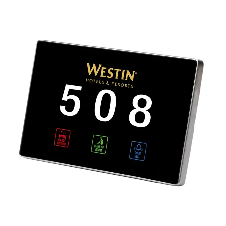 Роскошный Сенсорный электронный номер номера не беспокоить умная дверная табличка отеля