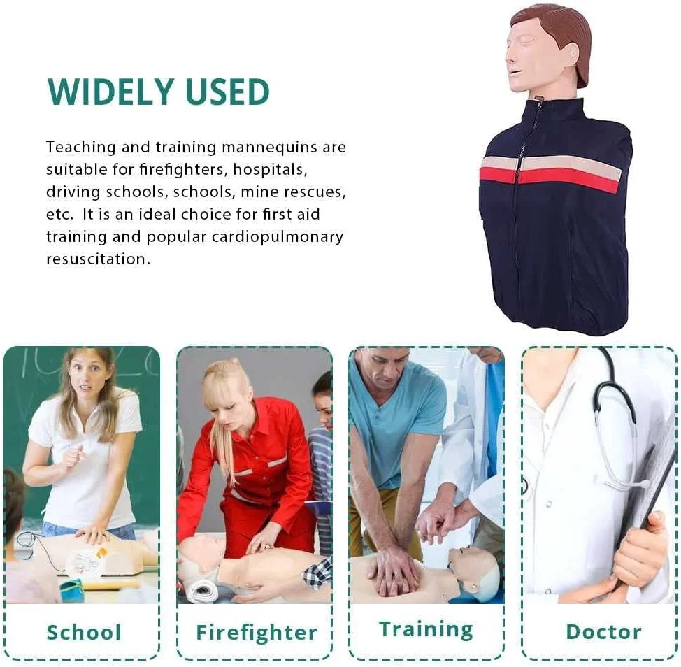 Cheap Factory Medical Science CPR Training Manikin Half Body CPR manikin for Medical School Plastic First Aid Manikin