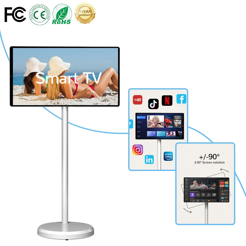 21.5 Inch Standbyme Floor Standing Smart Monitor Lcd Touch Screen Indoor Android 12 Smart Interactive Displays