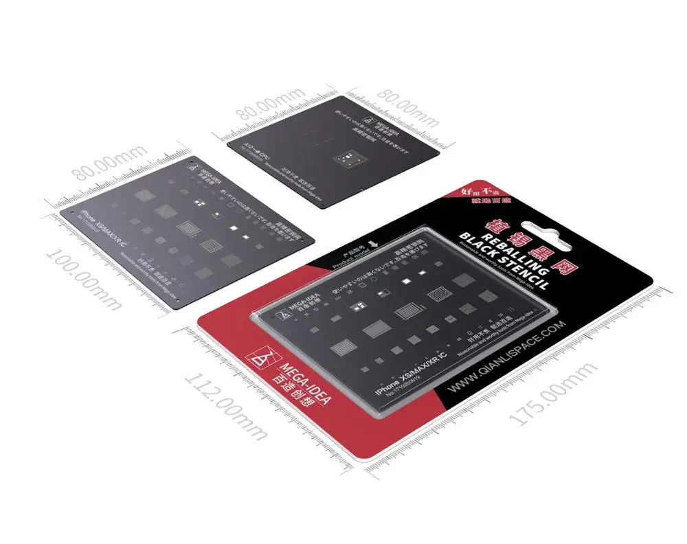 Mega-Idea original Black square hole stencil for Android BGA reballing