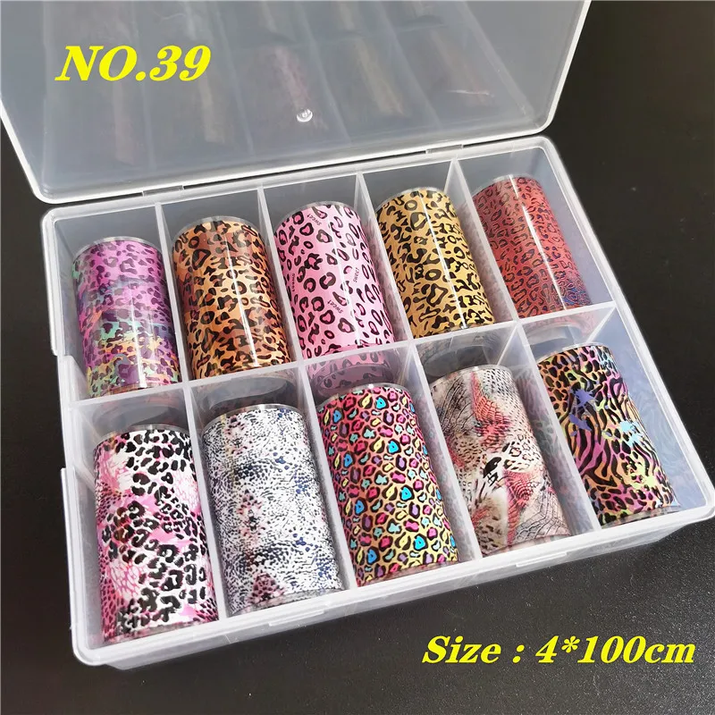 new type new Leopard Nail foil for nail art  sticker for the nail art decoration  4*100CM