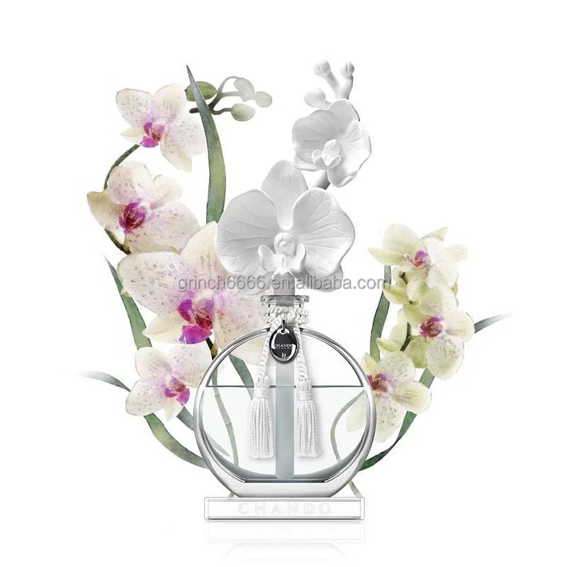 Essential Oil Aromatherapy Ceramic Flower Diffusers Ceramic rose diffuser flower dispenser Porcelain Flower Aroma Oil Diffuser
