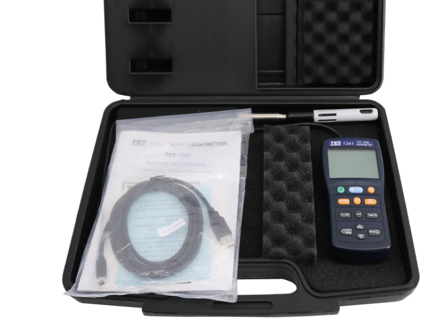 TES-1341 проволочный Анемометр TES1341 (USB интерфейс для подключения к