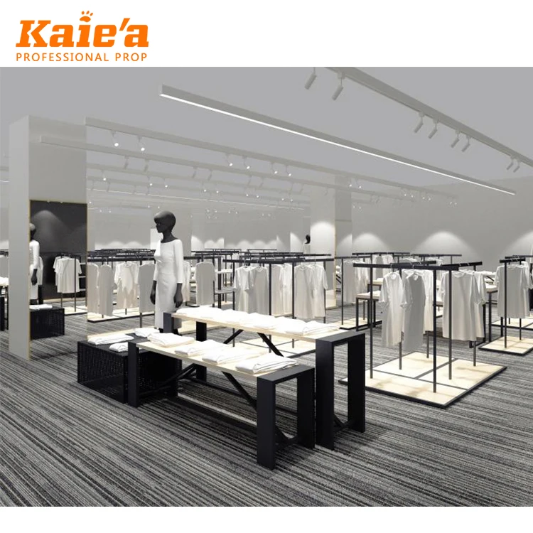 Custom retail metal bedding store display racks wooden home textile store display cabinet