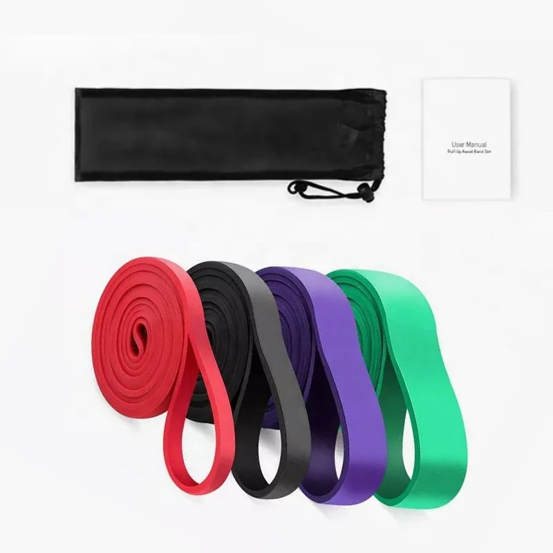 exercise band custom color customized fitness natural latex resistance bands set  wholesale