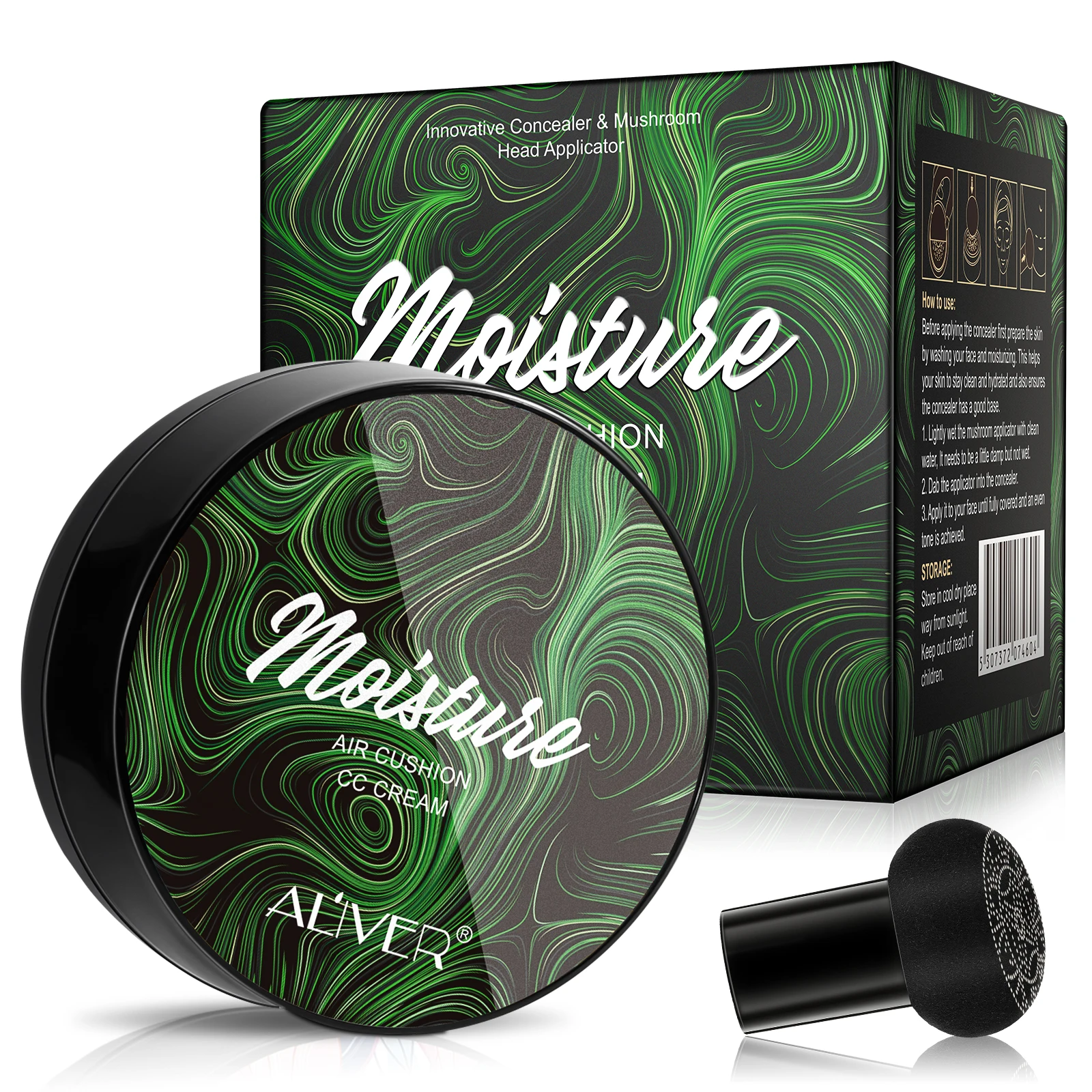 Aliver Ivory White Moisturizing Bright Concealer Foundation Beauty BB CC Cream Mushroom Head Air Cushion Makeup Foundation Light