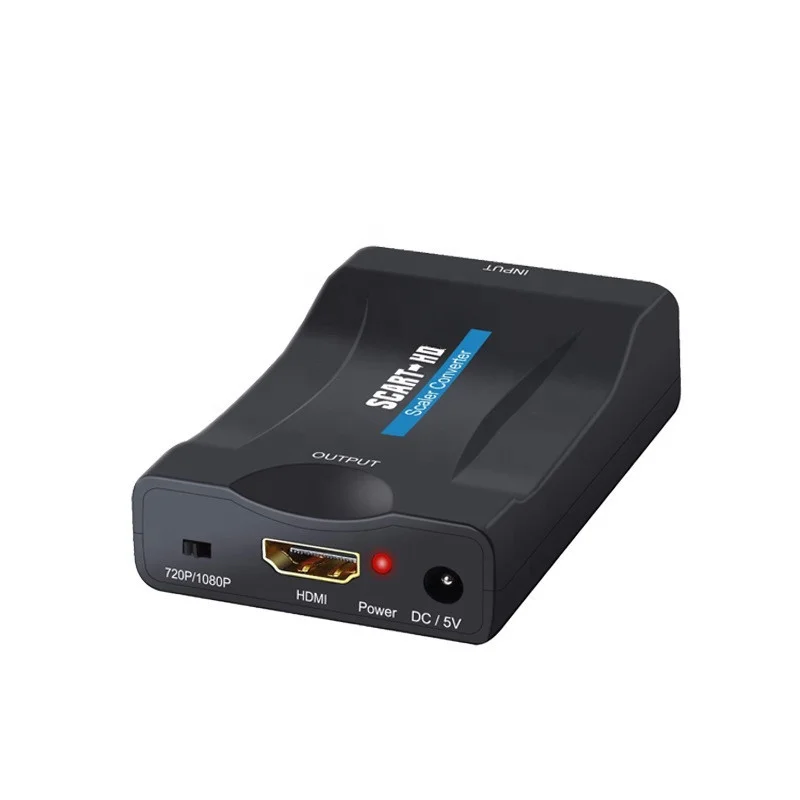 Wholesale European hot selling hd scart to hd converter scart to hdm-i broom head switching video converter