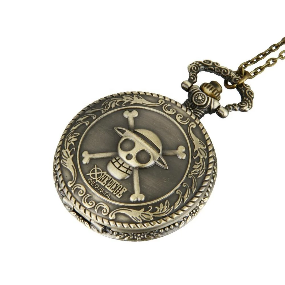  Китай оптовая продажа античная бронза карманные часы Pocketwatch с мультяшным черепом Montre A