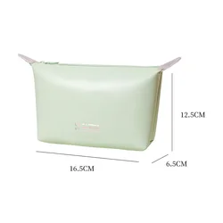 New fashion Candy-colored dumpling bag waterproof PU cosmetic bag convenient hand storage bag .