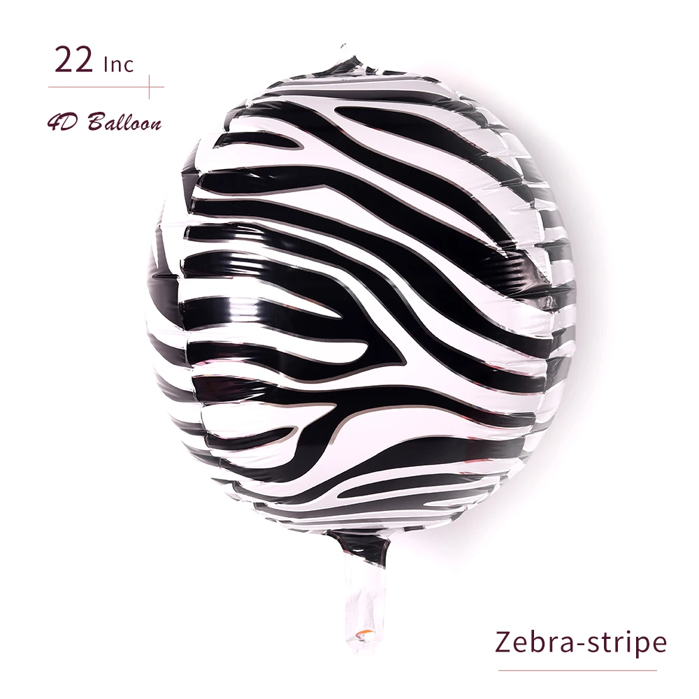 22 inch 4D Jungle Safari Animal Foil Balloons Leopard Tiger Zebra Snake Giraffe 4D Foil Balloons For Animal Party