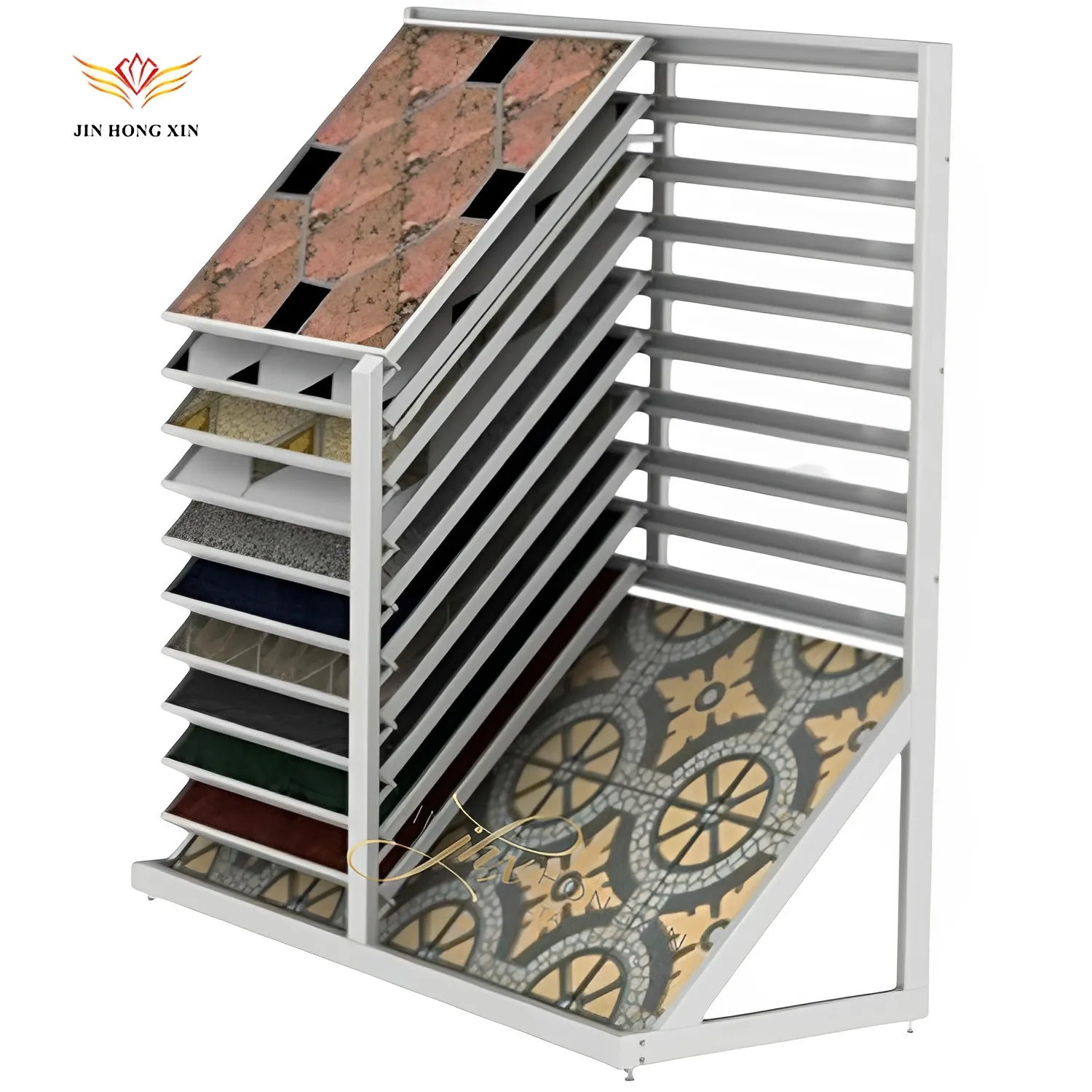 china manufacturer ceramic tile sample rack, metal holder glazed brick, display stands for tiles