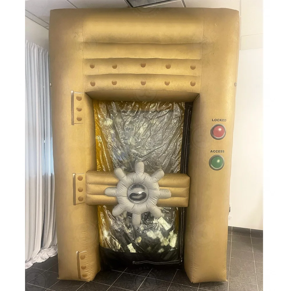 Popular money machine game Portable Inflatable Cube Catching Money Inflatable Cash Machine for party and village fair