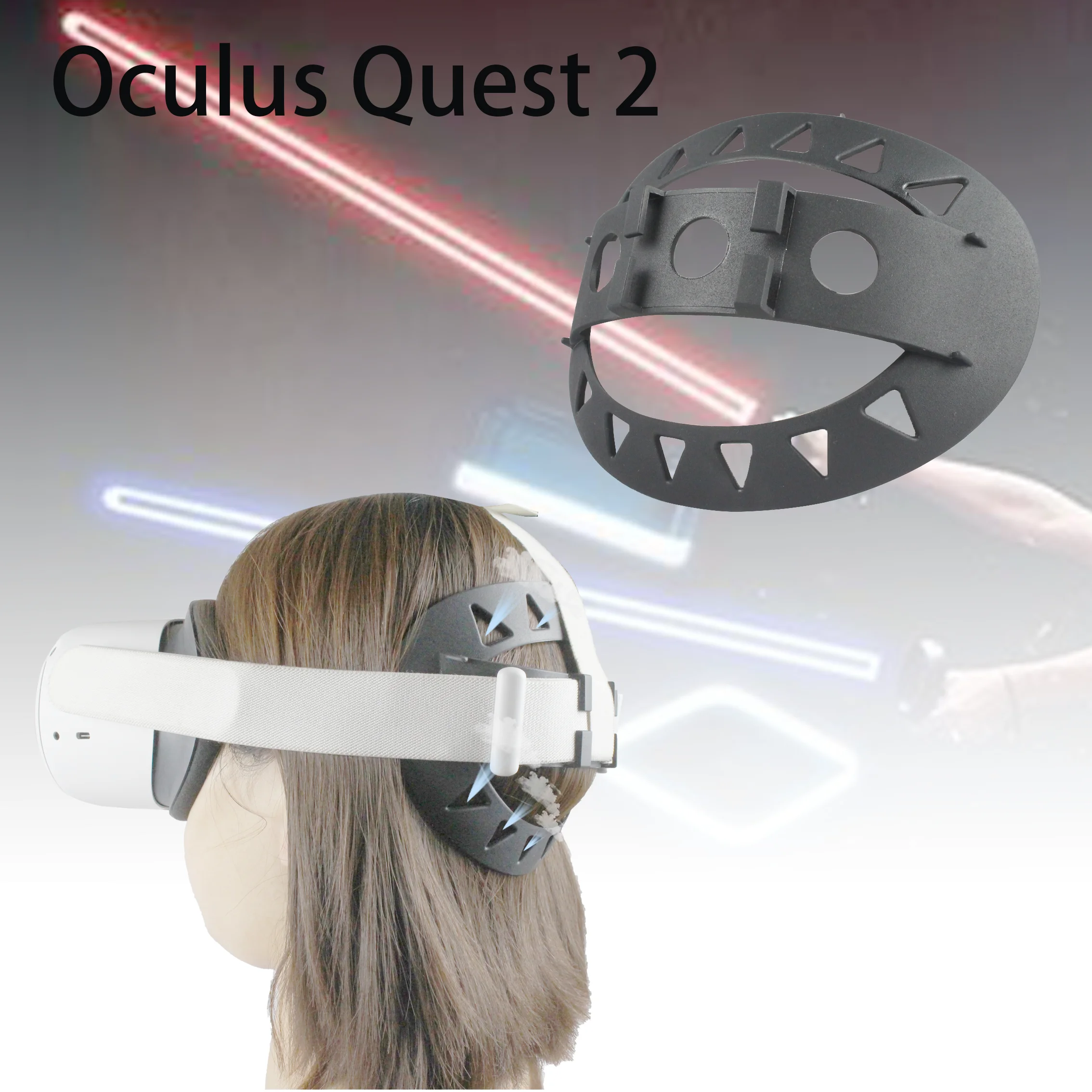Suitable for Oculus Quest 2 headset back pad, gravity pressure balance comfortable soft TPU pad virtual reality accessories