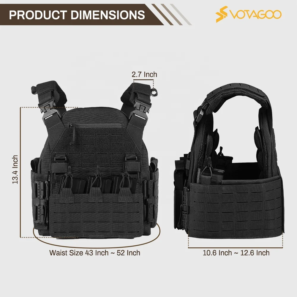 PTG Plate Carrier 500D Nylon Tactical Vest Full Body Protection Chaleco Tactico Personal Protective Molle Vest Tactical