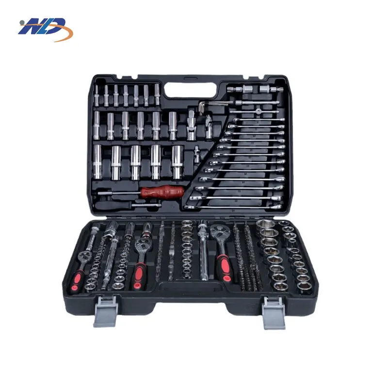 46 Pcs 1/4 DR Car Repair Tool Box Spanner Chrome Vanadium Hand Tools And Ratchet Wrench Socket Set