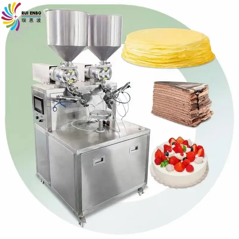 Machinary Make Cover Butter Spread Cream Crepe Smear Pneumatic Layer Cake Decorate Machine and Henan
