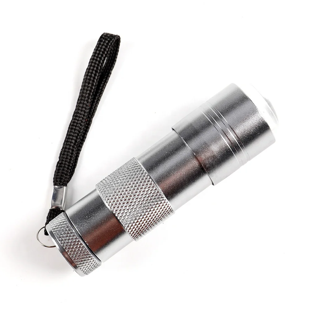 Private Label Pink Green Silver Black Rechargeable Flashlight Mini UV Led Nail Silicone Lamp With Cap
