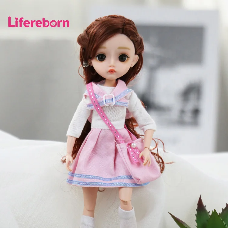 Lifereborn 30cm Moveable Joint Vinyl Dolls Toys Lovely Princess Doll Fashion Gift Decor Porcelain Doll